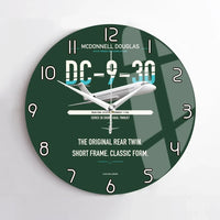 Thumbnail for McDonnell Douglas DC-9-30 design on dark green no frame wall clock