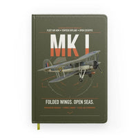 Thumbnail for Fairey Swordfish Mk I design on green army notebook