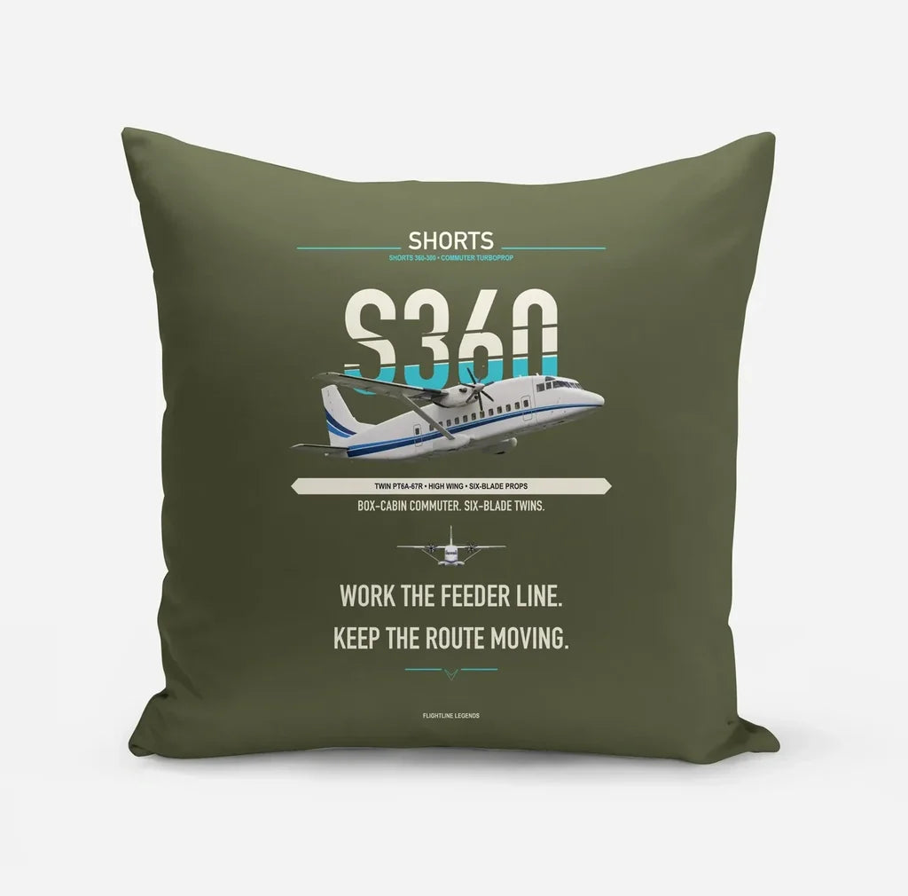 Shorts 360-300 design on green army pillow