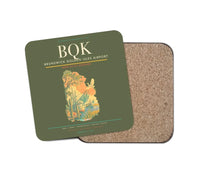 Thumbnail for Brunswick Golden Isles Airport (BQK) design on green army 1 piece coaster