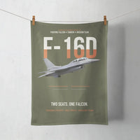Thumbnail for F-16D Fighting Falcon Two Seats One Falcon design on green army towel