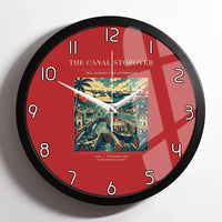 Thumbnail for VINTAGE G4077 - The Canal Stopover - Designed Wall Clocks design on red framed