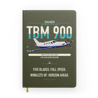 Thumbnail for Daher TBM 900 design on green army notebook