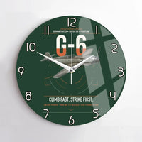 Thumbnail for Messerschmitt Bf 109G-6 design on dark green no frame wall clock