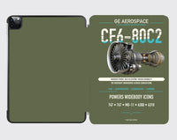 Thumbnail for CF6-80C2 design on green army ipad tablet case