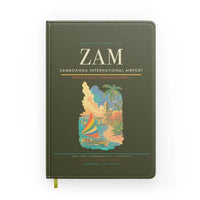 Thumbnail for Zamboanga International Airport (ZAM) design on green army notebook