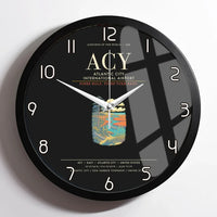 Thumbnail for Atlantic City International Airport ACY Wall-Clock Framed - Black