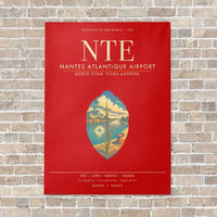Thumbnail for Nantes Atlantique Airport NTE - Canvas Framed - Red
