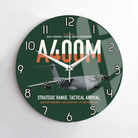 Thumbnail for Airbus A400M Atlas design on dark green no frame wall clock