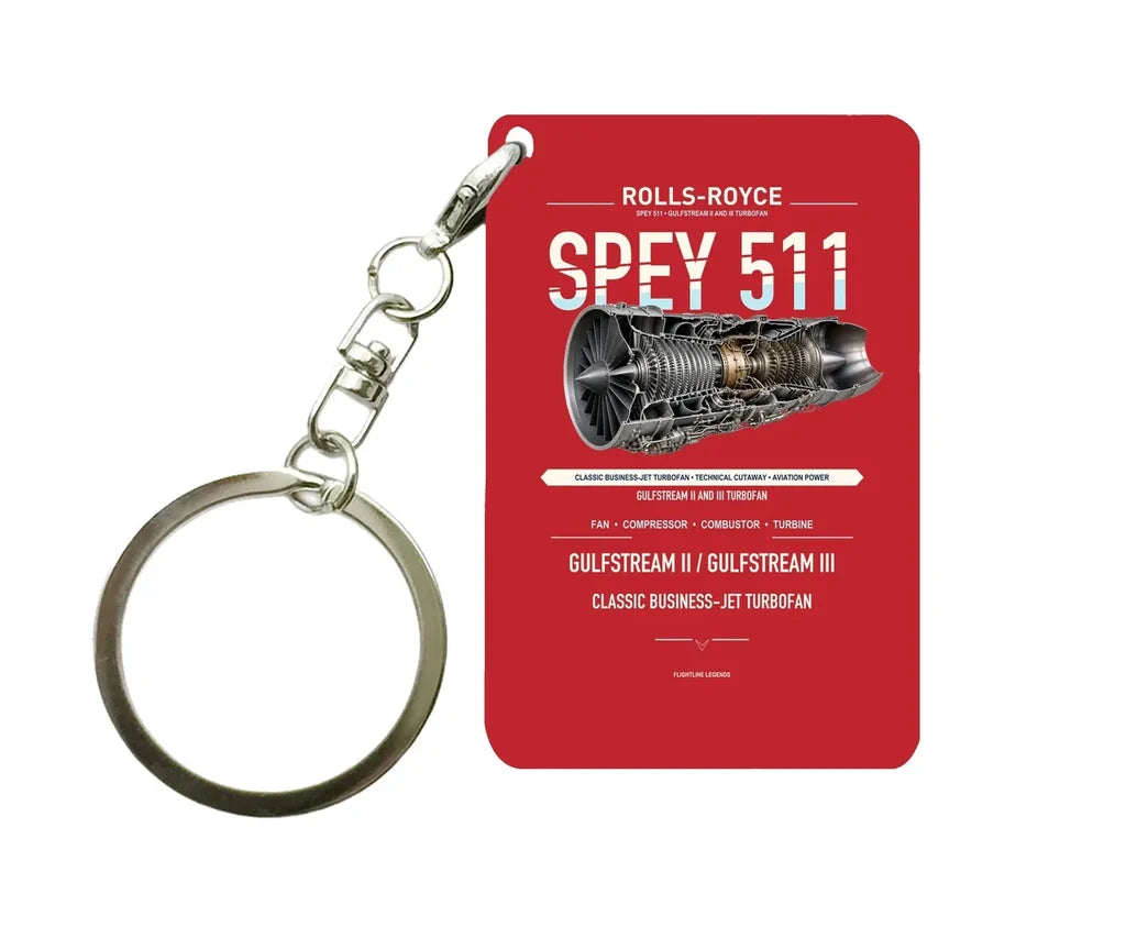 SPEY 511 Key Chain design on red key chain