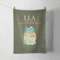 Thumbnail for Luleå Airport (LLA) design on green army towel