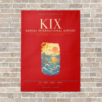 Thumbnail for Kansai International Airport Osaka KIX - Canvas Framed - Red