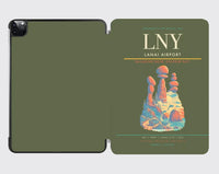 Thumbnail for Lanai Airport (LNY) design on green army ipad tablet case