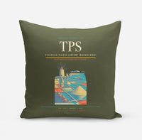 Thumbnail for Vincenzo Florio Airport Trapani-Birgi (TPS) design on green army pillow