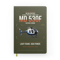 Thumbnail for MD Helicopters MD 530F design on green army notebook