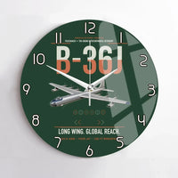Thumbnail for B-36J Peacemaker design on dark green no frame wall clock