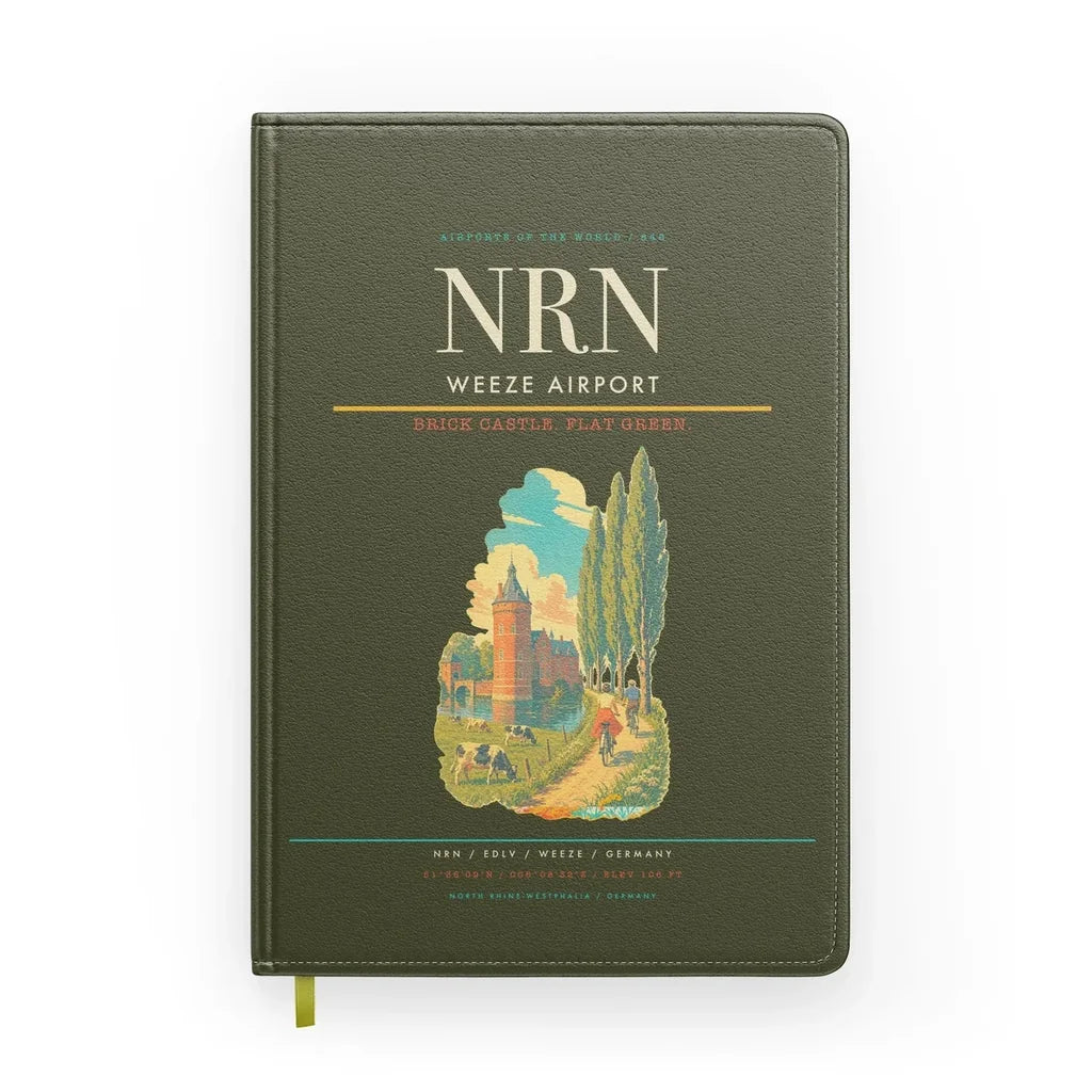 Weeze Airport (NRN) design on green army notebook