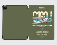 Thumbnail for Cessna 180J Skywagon design on green army ipad tablet case