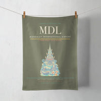 Thumbnail for Mandalay International Airport (MDL) design on green army towel