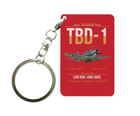 Thumbnail for TBD-1 Devastator design on red designed key chain, double-side print