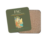 Thumbnail for Figari Sud-Corse Airport (FSC) design on green army 1 piece coaster