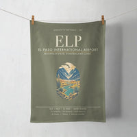 Thumbnail for El Paso International Airport (ELP) design on green army towel