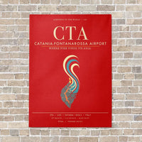 Thumbnail for Catania-Fontanarossa Airport CTA - Canvas Framed - Red