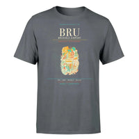 Thumbnail for Brussels Airport (BRU) T-Shirt single-side front print in Gray | brussels-bru-airport-double-side-t-shirt