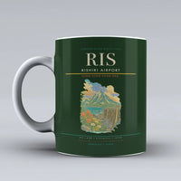 Thumbnail for Rishiri Airport (RIS) airport code design on dark green ceramic mug