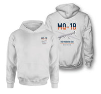 Thumbnail for MQ-1B Predator design on white double-side hoodie, double-side print