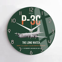 Thumbnail for P-3C Orion design on dark green no frame wall clock