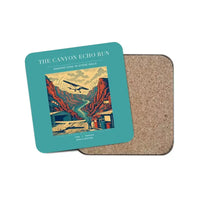 Thumbnail for The Canyon Echo Run - Designed Coasters design on turquoise 1-piece
