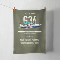 Thumbnail for Beechcraft Bonanza G36 design on green army towel
