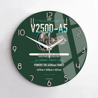 Thumbnail for V2500-A5 design on dark green no frame wall clock