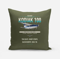 Thumbnail for Daher Kodiak 100 Series III design on green army pillow