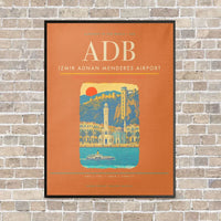 Thumbnail for Izmir Adnan Menderes Airport ADB - Canvas Framed - Orange