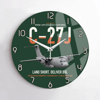 Thumbnail for C-27J Spartan design on dark green no frame wall clock