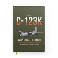 Thumbnail for C-123K Provider design on green army notebook