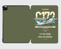 Thumbnail for Cessna 172 Skyhawk design on green army ipad tablet case