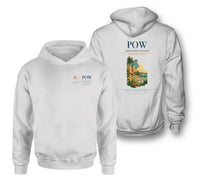 Thumbnail for Portorož Airport (POW) design on white double-side hoodie