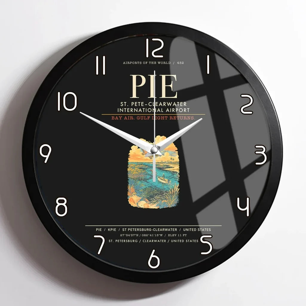 St. PeteClearwater International Airport PIE Wall-Clock Framed - Black