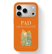 Thumbnail for Paderborn Airport (PAD) design on orange iPhone 17 Pro MagSafe case