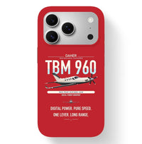 Thumbnail for Daher TBM 960 design on red magsafe iphone case, for iPhone 17 Pro