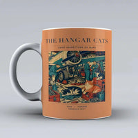 Thumbnail for VINTAGE G4137 - The Hangar Cats - Ceramic Mug design on orange