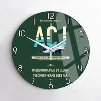 Thumbnail for Airbus ACJ319neo design on dark green no frame wall clock