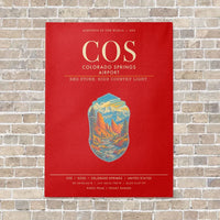 Thumbnail for Colorado Springs Airport COS - Canvas Framed - Red