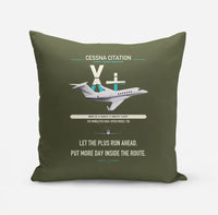 Thumbnail for Cessna Citation X+ design on green army pillow