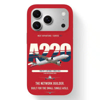Thumbnail for Airbus A220-300 Case design on red iphone case