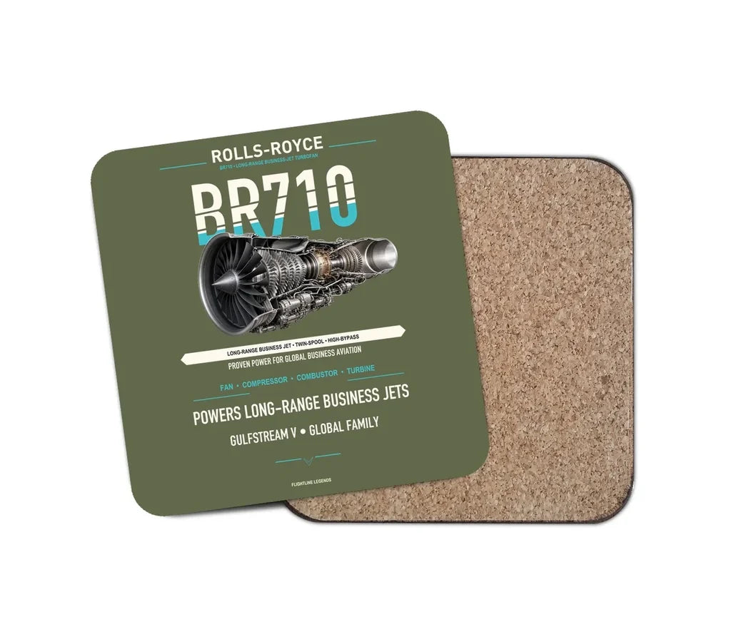 BR710 design on green army 1 piece coaster