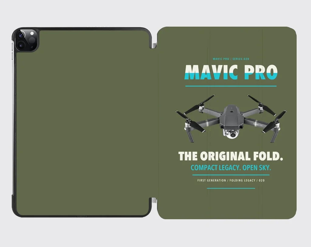 DJI Mavic Pro design on green army ipad tablet case